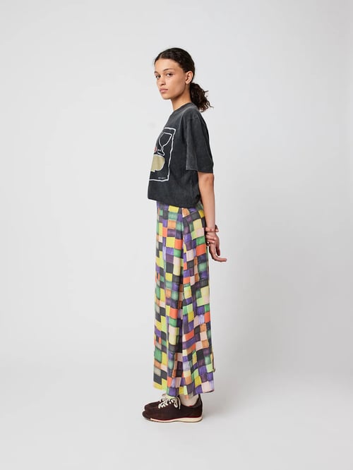 Image of 2-Falda modal estampado Rainbow Plaid