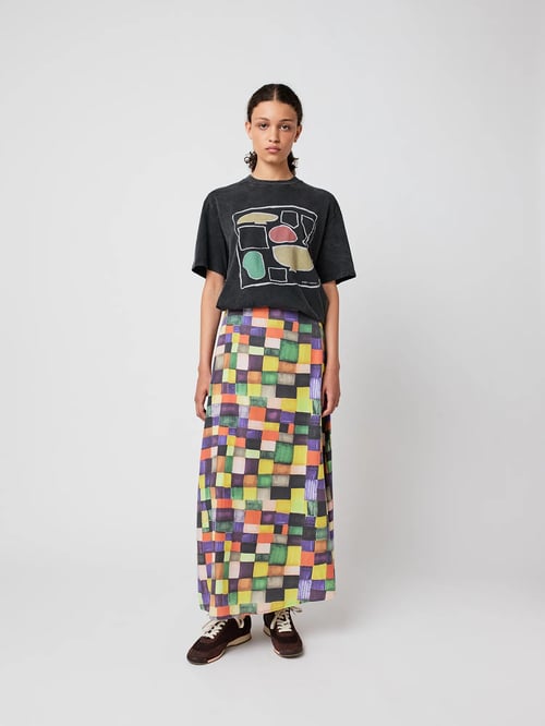 Image of 2-Falda modal estampado Rainbow Plaid