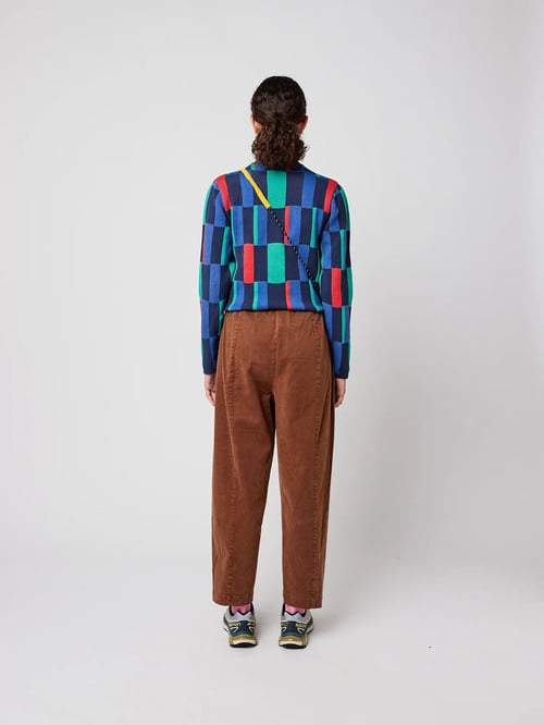 Image of 1-Jersey cuello alto jacquard geométrico Geometric jacquard turtleneck jumper