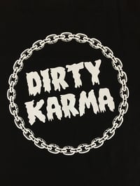 Image 2 of DIRTY KARMA TOTE BAG - BLACK/WHITE LOGO