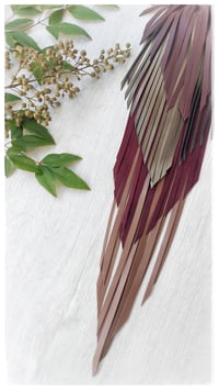 Image 4 of Collana in pelle artigianale CROW KING - Bordeaux