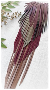 Image 5 of Collana in pelle artigianale CROW KING - Bordeaux