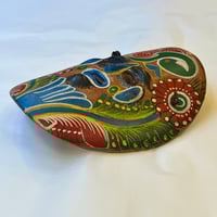 Image 3 of Petit masque mexicain vintage en terre cuite peint à la main – Années 70 - 80