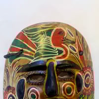 Image 5 of Petit masque mexicain vintage en terre cuite peint à la main – Années 70 - 80 Talavera