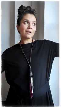 Image 8 of Collana in pelle artigianale SIRENA - NeroBordeaux