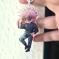 Image 2 of 【 JUJUTSU KAISEN 】Gojo Satoru & Geto Suguru Keychain Accessory (3", Epoxy Covered)