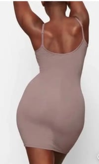 Image 2 of SKIMS- FITS EVERYBODY SLIP DRESS - UMBER