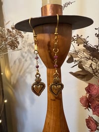 Image 2 of 22k Gold Milagro Heart Dangles 