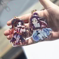 Image 1 of 【 MDZS 】Wei Wuxian & Lan Wangji Keychain Accessory (3", Epoxy Covered)