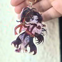 Image 2 of 【 MDZS 】Wei Wuxian & Lan Wangji Keychain Accessory (3", Epoxy Covered)