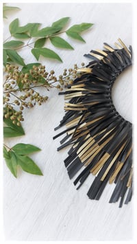 Image 4 of Collana in pelle artigianale ZIEGFELD - NeroOro