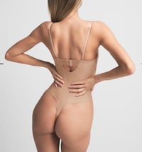 Image 2 of SKIMS- BODY MOLDED UNDERWIRE BODYSUIT THONG- SAND
