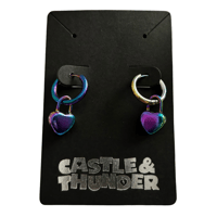 Image 1 of RAY - Heart Huggie Hoops