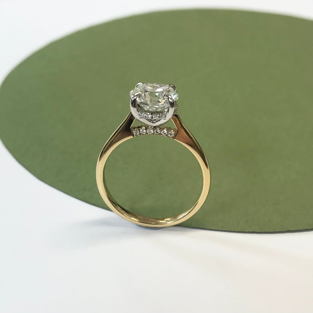 Image of Lab diamond solitaire with hidden halo