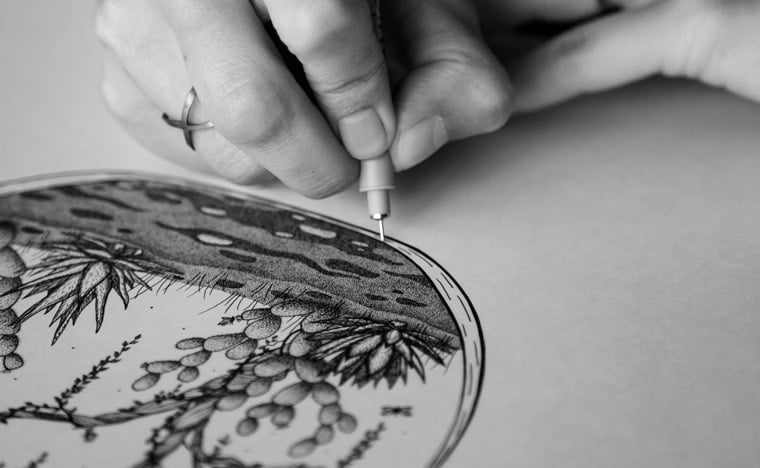 Image of 'Cactus' Tiny World Bottles - Fine-art print