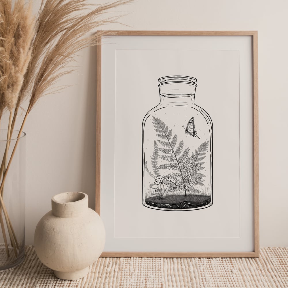 Image of 'Ferns' Tiny World Bottles - Fine-art print