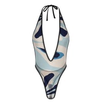 Image 1 of Blue Artsy Mesh Bodysuit