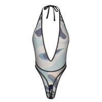 Image 2 of Blue Artsy Mesh Bodysuit