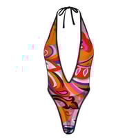Image 1 of Pink Paisley Mesh Bodysuit