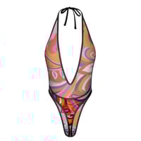 Image 2 of Pink Paisley Mesh Bodysuit