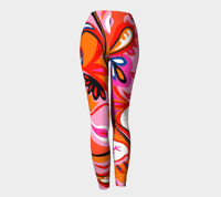 Image 2 of Pink Paisley Leggings