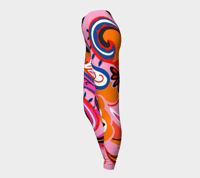 Image 3 of Pink Paisley Leggings