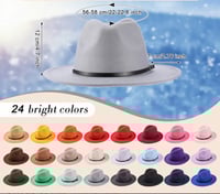 Image 3 of Blank Vegan Wool Flat Brim Hats 