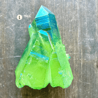 Image 7 of Yellow Aura Crystal Cluster, Aura Quartz Crystal Clusters, Yellow Titanium Aura Crystal