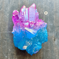 Image 10 of Yellow Aura Crystal Cluster, Aura Quartz Crystal Clusters, Yellow Titanium Aura Crystal