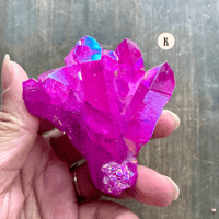 Image 3 of Yellow Aura Crystal Cluster, Aura Quartz Crystal Clusters, Yellow Titanium Aura Crystal