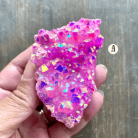 Image 2 of Yellow Aura Crystal Cluster, Aura Quartz Crystal Clusters, Yellow Titanium Aura Crystal