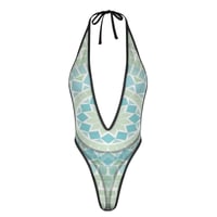 Image 1 of Casablanca Light Green Mosaic Mesh Bodysuit