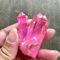 Image 6 of Yellow Aura Crystal Cluster, Aura Quartz Crystal Clusters, Yellow Titanium Aura Crystal