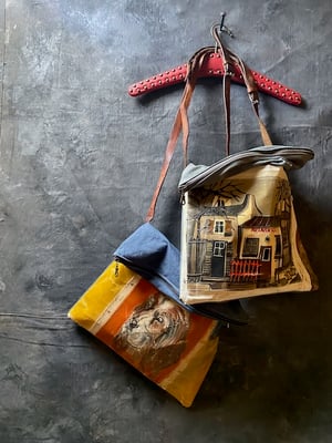 Image of one of a kind painting bag - hound