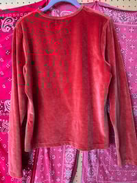 Image 4 of Orange Velvety long sleeve #421