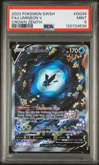 Image 1 of [PSA 9] 2023 POKEMON SWORD AND SHIELD CROWN ZENITH #GG39 FA/LUMINEON V CROWN ZENITH