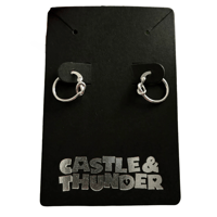 Image 1 of KIM - Knot Huggie Hoops