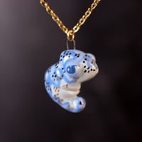 Blue Chameleon Necklace