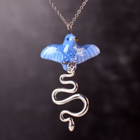 Blue Eagle & Snake Necklace