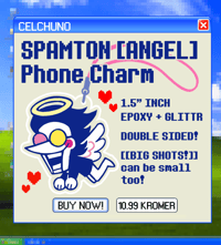 Image 1 of UTDR Spamton Angel Phone Charm PREORDER 