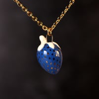 Blue Strawberry Necklace