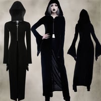 vintage killstar velvet unholy duster coat