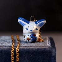 Blue  Stellar Fennec Fox Necklace