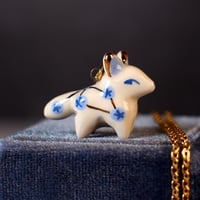Blue  Constellation Wolf Necklace