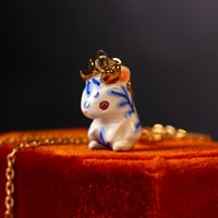 Delft Jackalope Necklace
