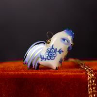 Blue Rooster Necklace