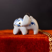 Blue Elephant Necklace