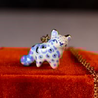 Blue Clouded Leopard Necklace