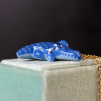 Blue Gator Necklace