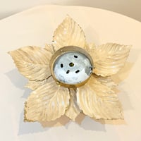 Image 8 of Copy of Applique murale fleur en métal doré à la feuille Masca 1970 1980 Hollywood Regency